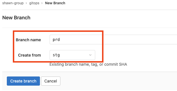 create branch