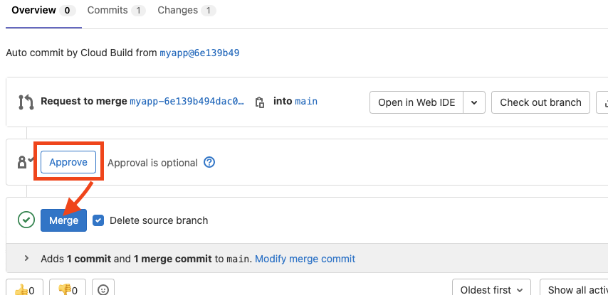 approve merge