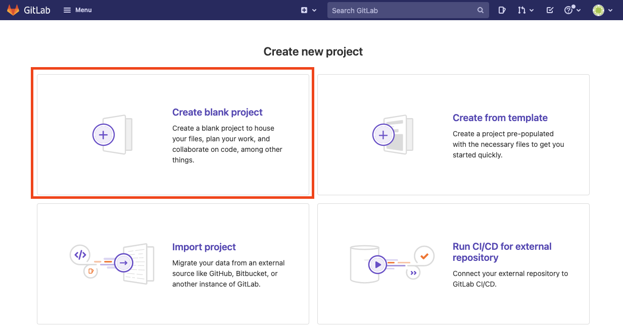 create blank project